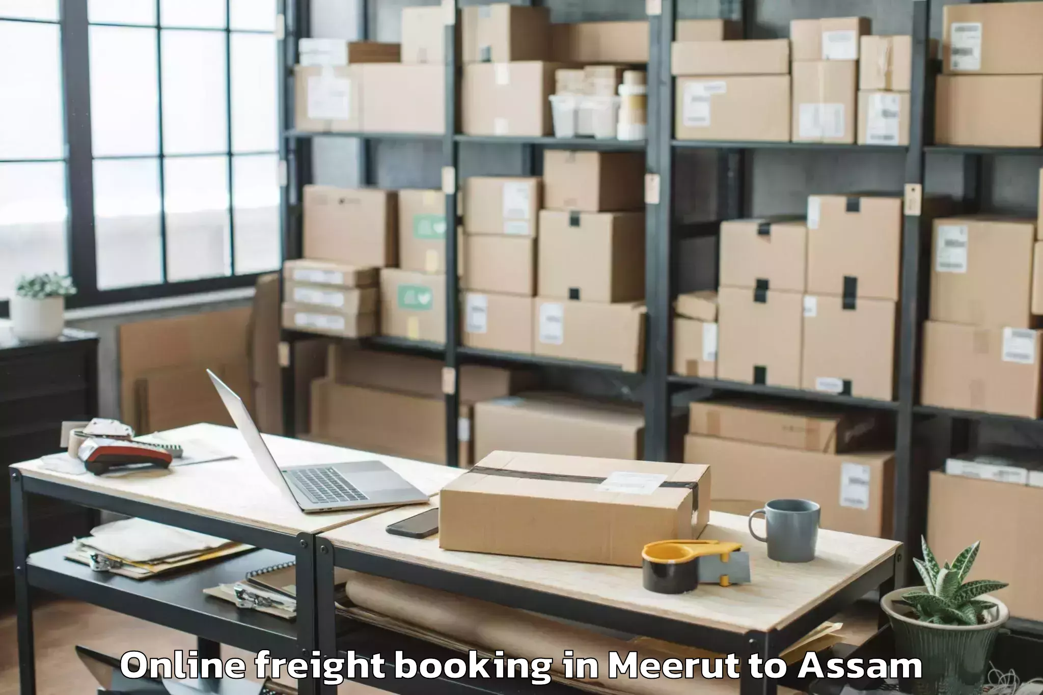 Book Your Meerut to Laharighat Online Freight Booking Today